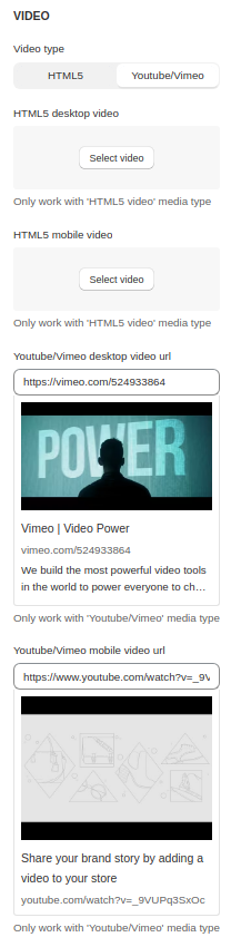 general video settings